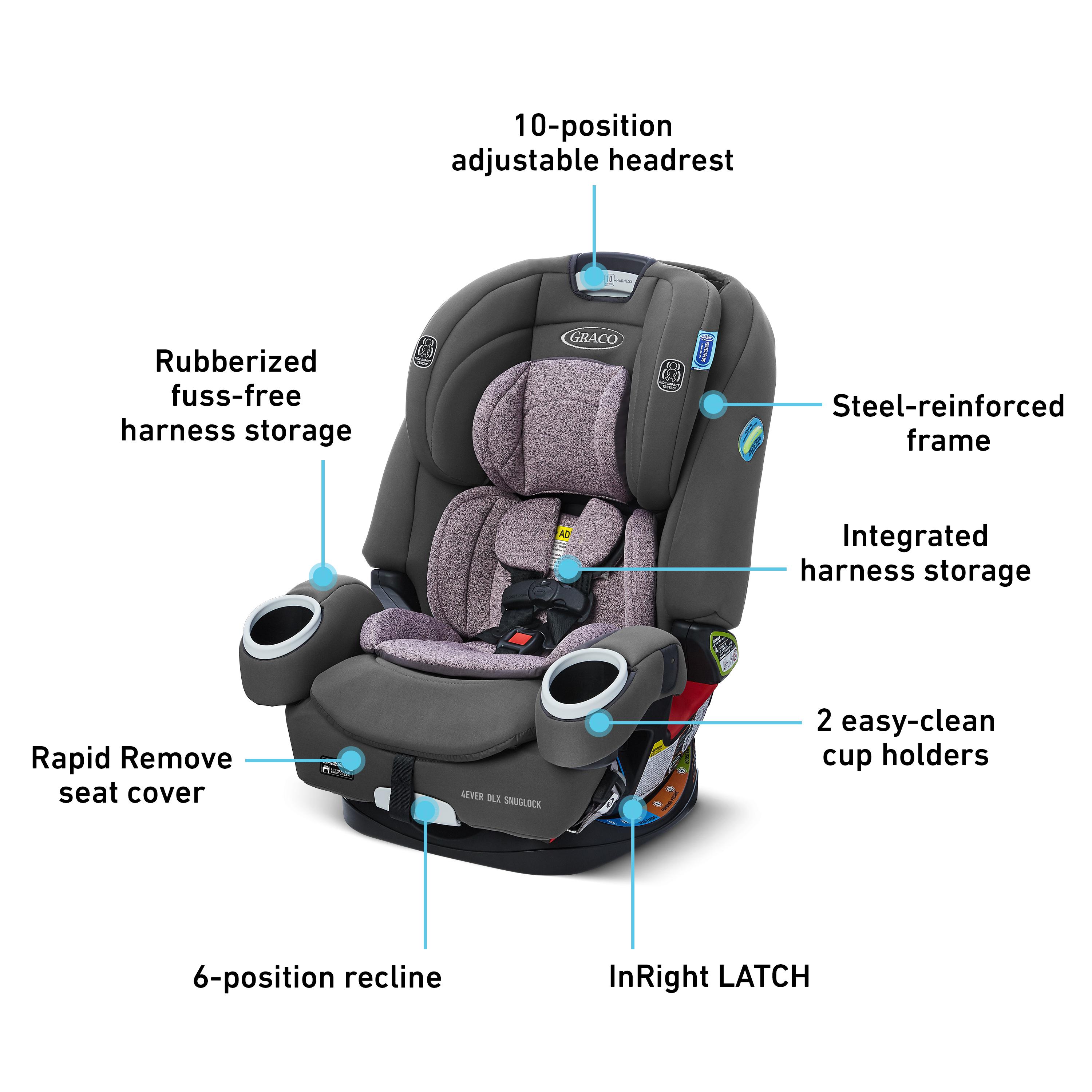 Graco 4Ever DLX SnugLock 4-in-1 Car Seat, Leila - image 5 of 7