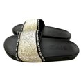 thumbnail image 3 of Victoria's Secret Pink Single Strap Silver Glitter Slides Sandals Size Small (5/6) NWT, 3 of 3