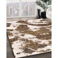 thumbnail image 3 of Ahgly Company Machine Washable Indoor Square Abstract Red Brown Area Rugs, 5' Square, 3 of 7