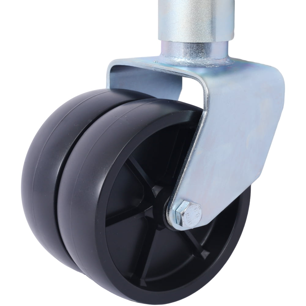 1500lbs Trailer Jack with Dual Wheels, 12" Adjustable Lift for Boat & RV Towing