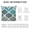 thumbnail image 5 of Throw Pillow Cases Cozy Gradient Geometric Trellis Chain Quatrefoil Accent Decorative Cushion Covers for Couch Bed Sofa Farmhouse Decoration Teal Grey, 5 of 5