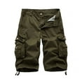thumbnail image 1 of fastboy Cargo Shorts Pantalons Décontractés Homme Tenue Résistance à l'Usure Extérieur Intérieur Commodité Costume de Travail à la Mode Vert 31, 1 of 6