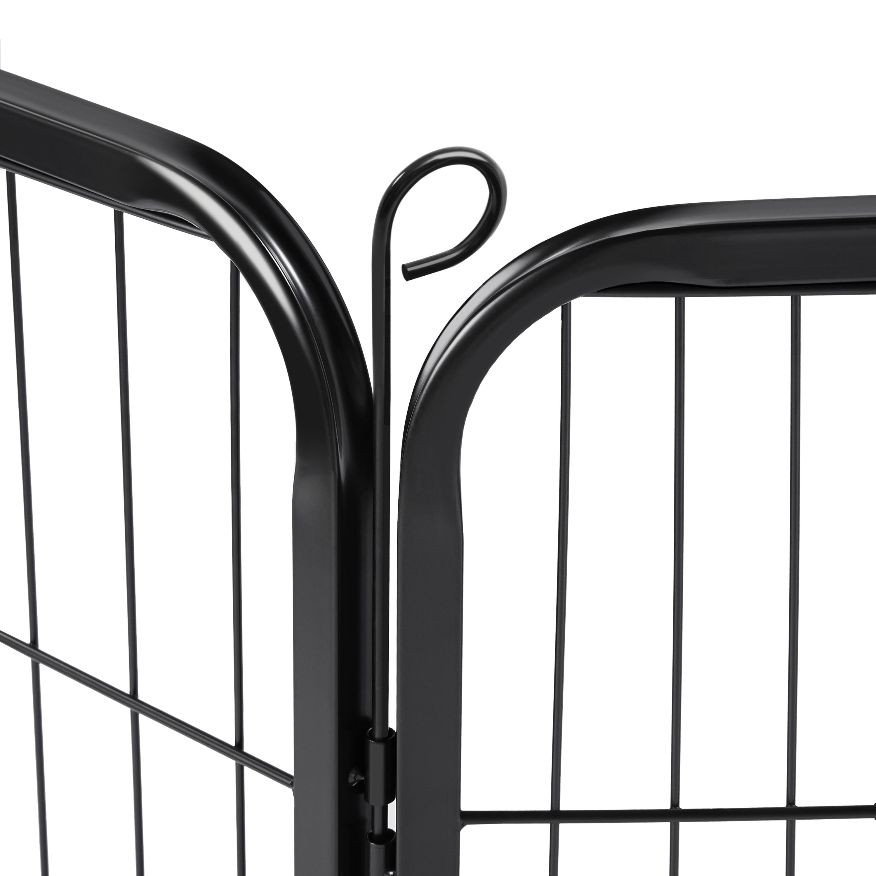 Renwick 32 Panels Metal Dog Exercise Playpen with Door, Outdoor & Indoor, Black