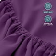 thumbnail image 4 of Sábana Ajustable Bolsillo Extra Profundo 22' Bare Home Colección Premium 1800 Tamaño Twin-XL Color Ciruela, 4 of 7