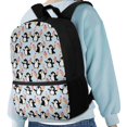 thumbnail image 4 of Uourmeti Penguin Ice Cream Pattern Backpack, Large Storage School Backpack 17 Inch Smooth Zipper Student Bookbag for Daily Use Travel, 4 of 6