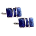 thumbnail image 2 of Gemelos de Negocios Hugo de Bronce Azul 18x14mm, 2 of 8