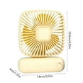 thumbnail image 3 of Portable Fan,Desk Fan,3 Speed Handheld Fan With Base USB Charging Outdoor Portable Desktop Fan 130 Degrees Adjustable Fan Silent Small Fan, 3 of 7
