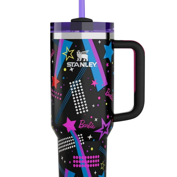 LILELIS Stainless Steel Double Insulated Cup 40Oz Automobile Cup with Handle Bingba Cup 3 Cup Black 40Oz
