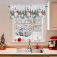thumbnail image 2 of Christmas Gnome Valances for Windows, Winter Xmas Trees Bird Snowflakes White Wood Rod Pocket Valance Short Window Treatments Curtains for Kitchen Bathroom Bedroom Decor, 60 x 18 Inches, 2 of 9