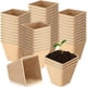 thumbnail image 1 of Nvzi Paquete de 100 macetas de turba cuadradas de 2,4 pulgadas para plántulas,macetas para trasplantar al aire libre para cultivar flores y vegetales, germinación de 4 agujeros, 1 of 5