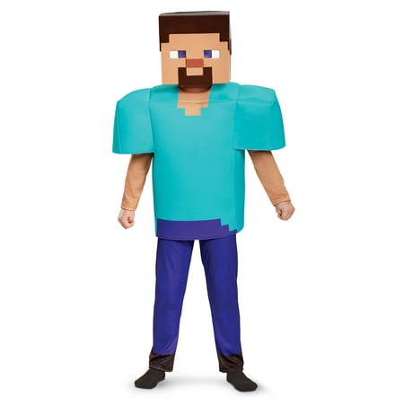 Disguise Minecraft Steve Deluxe Halloween Fancy-Dress Costume for Child, Little Boys S