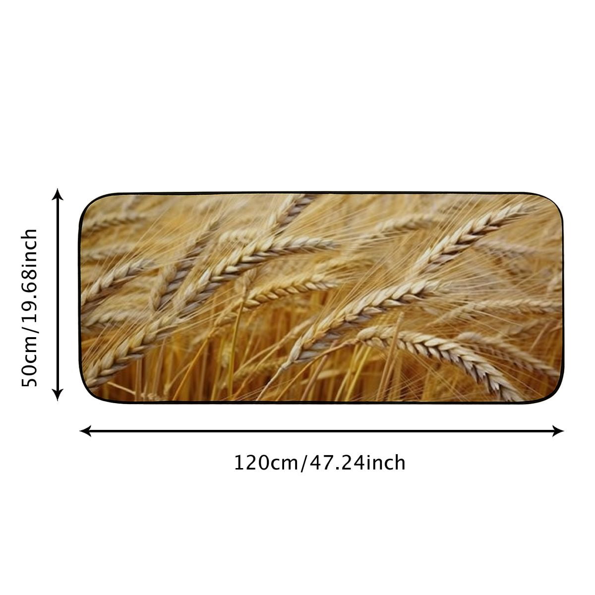 PHYHOO Decorative Door Mat, Door Mat with Non-Slip Rubber Backing, Easy Cleaning, Traps Dirt, Rug for Entry, Patio, Garage - Spike Barley Cereals Barley Field Nature Field 19.68*47.24 in
