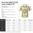 thumbnail image 3 of KLL Men's Hawaiian Shirt Short Sleeve Button Down Beach Shirts-Daisies And Wildflowers, 3 of 5