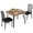 Rustic Brown-1 Table+2 Chair, variant on Roromall Dining Table Set for 4, Kitchen Table and Chairs with Chamfer Design, 3/5 Piece Dining Room Table Set with Cushion Seats for Small Space, Home Kitchen, Apartment