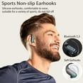 thumbnail image 2 of Wireless Earbuds with Charging Case,Bluetooth 5.3 Headphones Digital Display 48 Hrs Playtime Sports Ear Buds with Earhook Deep Bass IPX6 Waterproof Earphones for TV Phone Laptop - Black, 2 of 7