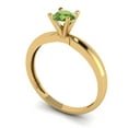 thumbnail image 2 of Solitaire Engagement Ring for Women - 0.5ct Natural Peridot in 18K Yellow Gold Promise Ring, 2 of 6