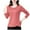 Watermelon Red, variant on Turilly Comfortable Lightweight Tops for Women Solid Color Casual Cotton Long Sleeved T-shirt Lace Design