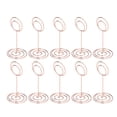 thumbnail image 2 of Soporte para números de mesa, Base redonda, proceso de galvanoplastia, adornos elegantes y bonitos para el hogar, bodas, oro rosa, 10 Uds., 2 of 12