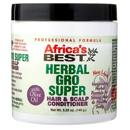 Africas Best Herbal Gro Super 5.25oz Jar (Best Conditioner For Black Relaxed Hair)