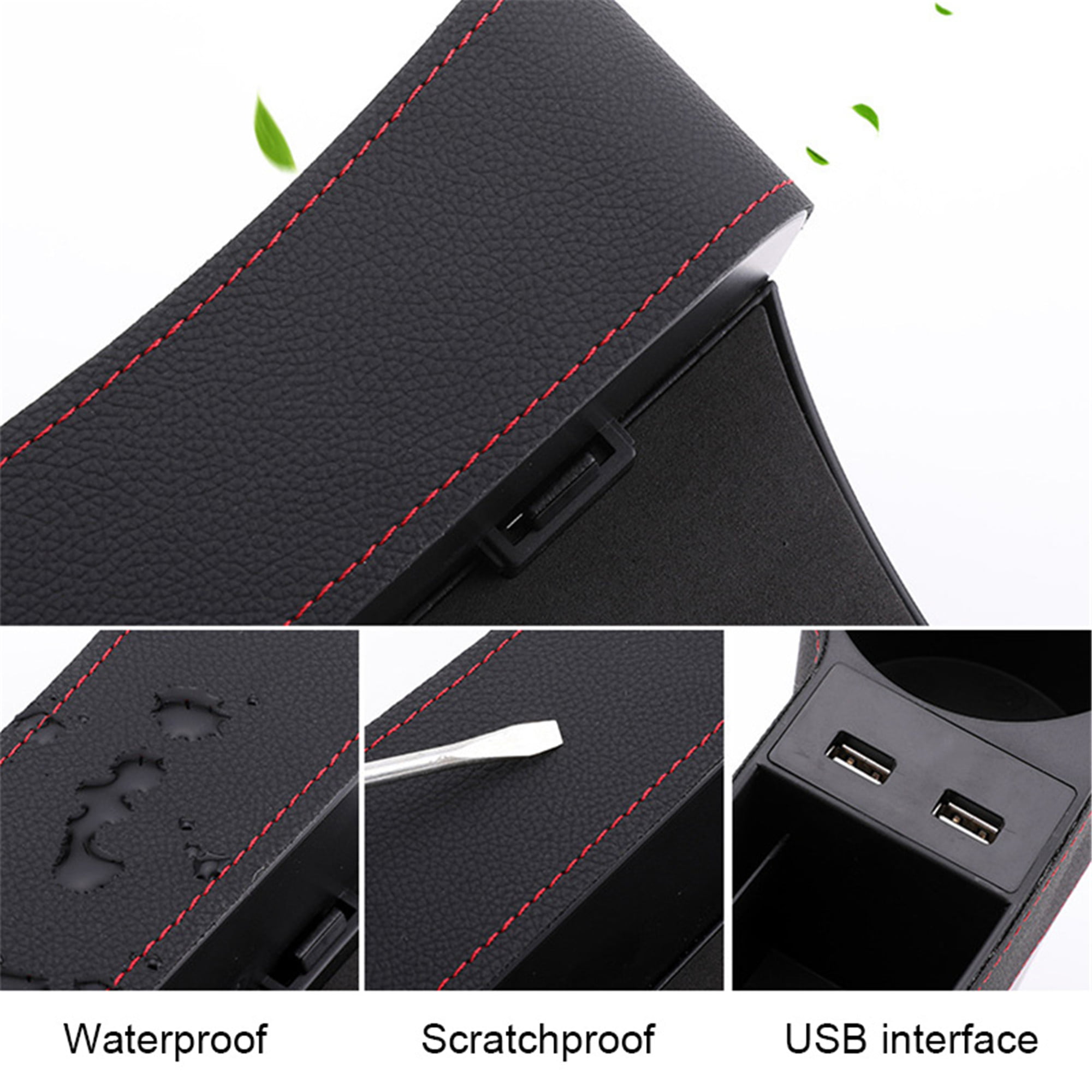 Yishijia Universal Car Seat Gap Organizer Aufbewahrungsbox USB-Ladegerät B 