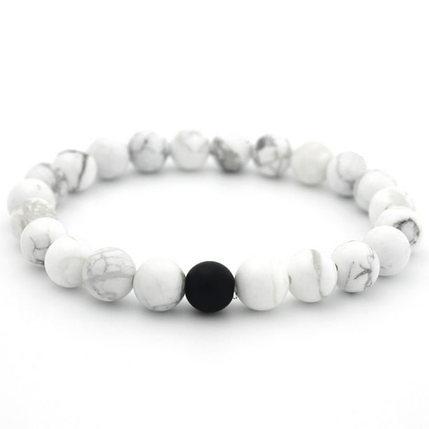 Fiudx Pulsera Piedra Natural Volcánica para Hombre y Mujer, Decorativa Curativa Los 7 Chakras, Amuleto de La Suerte y La Riqueza, Accesorio de Moda para El Día a Día, Idea de Regalo Unisex, Talla Aju