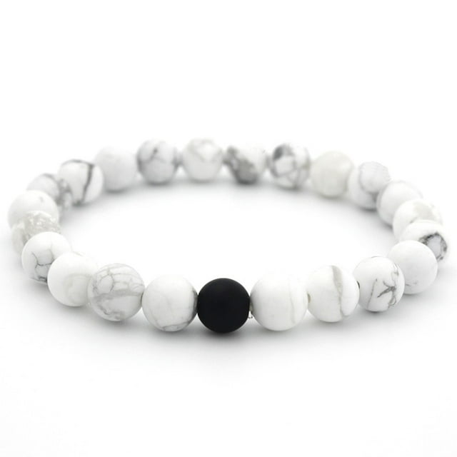 Pulseras para mujer, regalos para mujeres, hombres y mujeres, pulsera elástica de ágata con cuentas de chakra de 8 mm y cristal.
