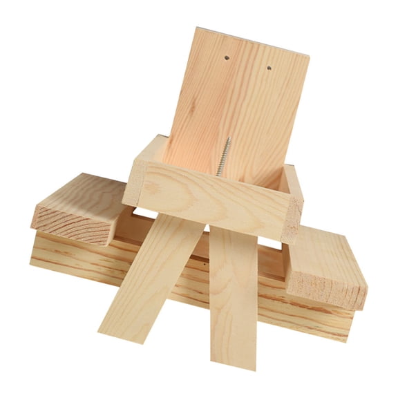 LABSERRON Squirrel Feeder Pine Wood Material for Squirrels Garden Use 1Pack 8.25X7.07X7.07Inch
