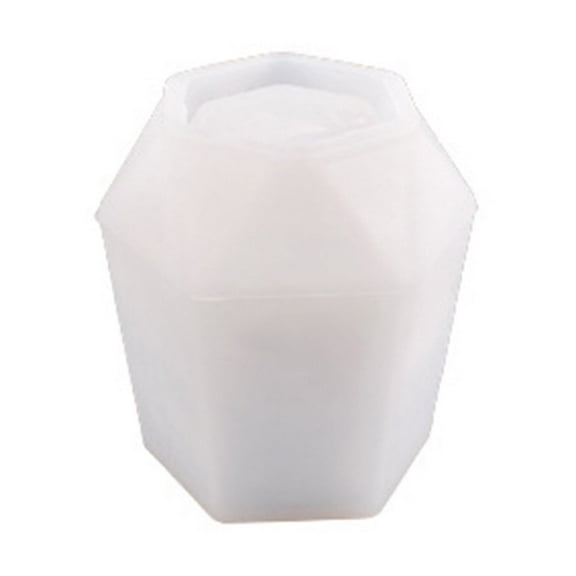 Plant Flower Pot Silicone Mold Polygonal Shape Mold for Office Decoration Vase Holder Resin Mold