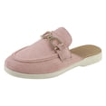 thumbnail image 6 of Dakaela Mules for Women Suede Slip on Flats Shoes Comfortable Closed Toe Backless Dress Slides Loafers 2026 for Business Work Casual Pink 8.5, 6 of 8