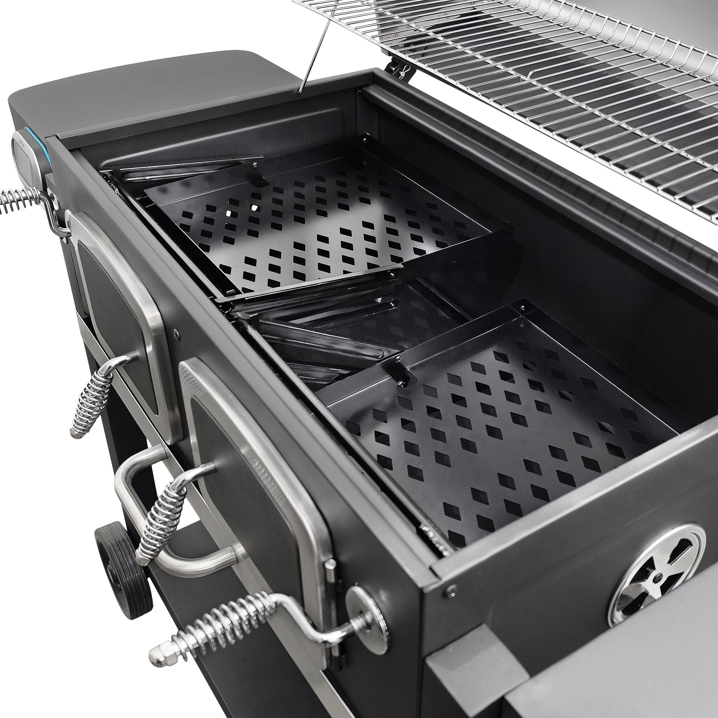 Kenmore 32inch Smart Charcoal Grill with Bluetooth Meat Thermometer