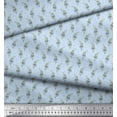 thumbnail image 3 of Soimoi Blue Moss Georgette Fabric Blueberry Leaves Decor Fabric Printed Yard 44 Inch Wide, 3 of 3
