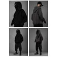 thumbnail image 5 of XIAOCHA Cyberpunk Hoodie for Men Oversized Fleece Hooded Sweatshirt Fall Winter Warm Streetwear Hoodies, 5 of 7