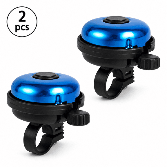 WLGJL Classic Bike Bell, Aluminum Bicycle Bell, Loud Crisp Clear Sound Bicycle Bike Bell for people,2pcs, Blue