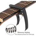 thumbnail image 2 of Cejilla para guitarra, cejilla para guitarra acústica y eléctrica, abrazadera 3 en 1 con clip de púa y púa para ukelele, mandolina, banjo, accesorios de guitarra negro oso de fresa Electrónica, 2 of 5