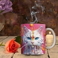 thumbnail image 3 of onlyliua Liquidación de Rebajas de Hoy Empaque de Taza con Goteo de Pintura, Diseño de Taza de Sublimación, Empaque de Taza, Gato Blanco, Taza de Café, 3 of 4