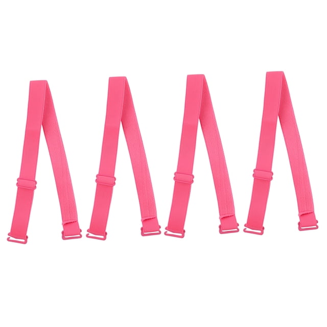 Bretelles de Soutien-Gorge Élastiques Réglables 1,5 cm pour Femmes 2 Paires Rose pour Usage à la Mode