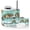Color 2, variant on Bathroom Accessory Set 6 Piece with Sea Turtle Funny Glasses Ocean Theme Marine Life Blue Sea Kid Toothbrush Holder, Soap Dispenser, Soap Dish, Trash Can, Toothbrush Cup, Toilet Brush Holder