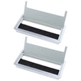 thumbnail image 3 of Soimiss 2Pcs Plastic Wire Organizer Silver Desk Grommets Cable Management Box for Home Use, 3 of 8