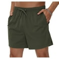 thumbnail image 6 of Taigaofy Men's 5" Workout Athletic Running Shorts Quick Dry Lightweight Gym Shorts Armygreen S, 6 of 7