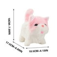 thumbnail image 3 of OKKVV Interactive Electric Stuffed Kitten Toy - Soft Plush Moving & Meowing Cat with Collar, Cuddly Companion for Kids & Pet Lovers (Random Color, Battery-Powered),, 3 of 9