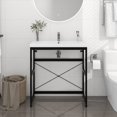 thumbnail image 1 of vidaXL Bathroom Washbasin Frame Black 79x38x83 cm Iron, 1 of 4