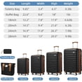 thumbnail image 6 of Holaki Luggage Sets 6 Piece with Duffel Bags, Hardside Expandable Suitcases with Spinner Wheels & TSA Lock(18/20/24/28), Black, 6 of 6