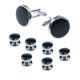 thumbnail image 1 of Gemelos Para Hombres Camisa De Esmoquin Gemelos Acero Inoxidable Circonita Cúbica Accesorios De Camisa Único Negocio Novio Boda Negro Plata Oro Joyería Gif, 1 of 5