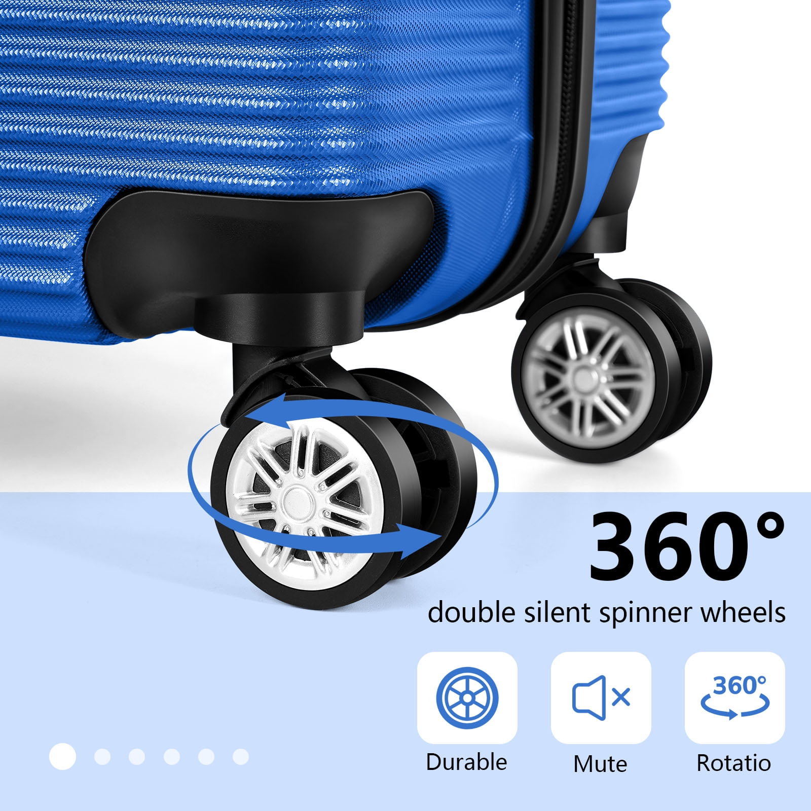 uitcase Set of 5 Luggage Set with swivel wheels Hard-shell suitcase set