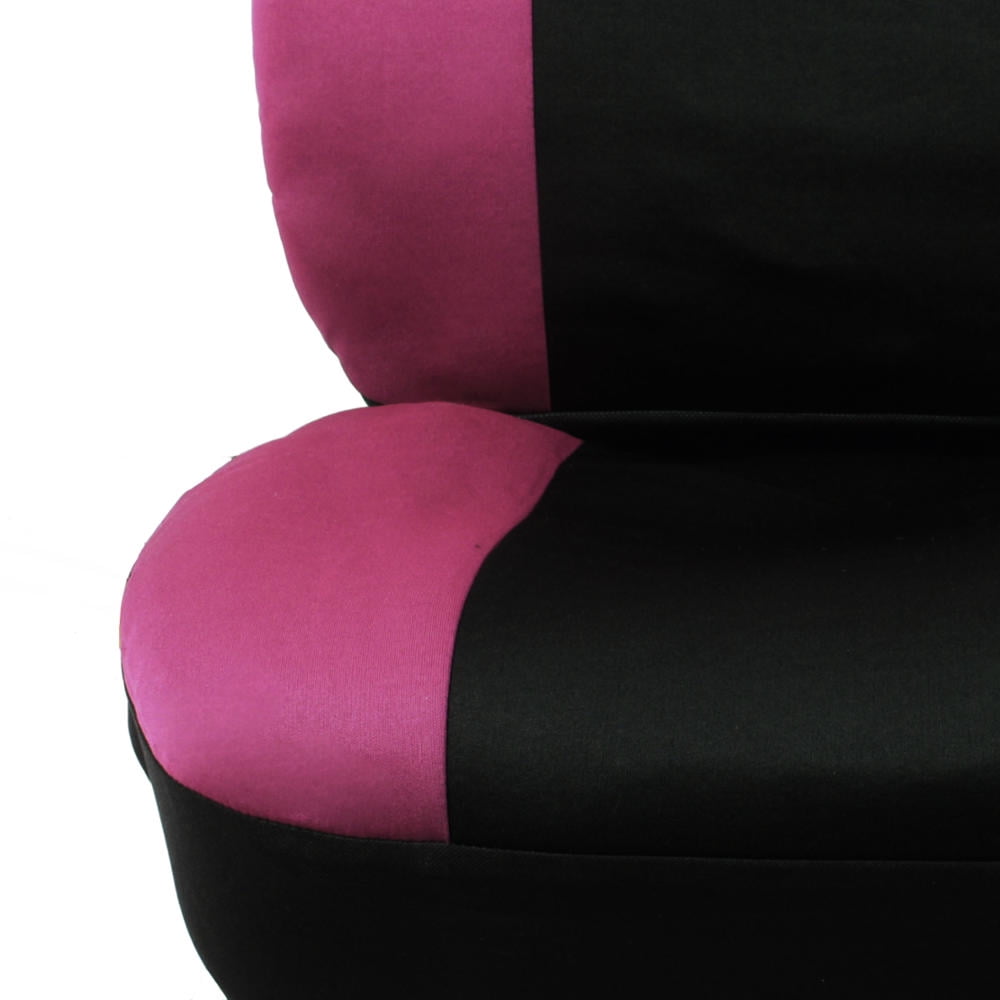 BDK SC-452-PK Pink Hawaiian Floral Design Seat Covers for Car, SUV - Car Accessory, W/Belt Pad, Steering Cover by 1 Pack, Pink Hawaiian Flower