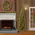 thumbnail image 5 of 9 FT Pre-Lit Artificial Christmas Garland, Christmas Decoration with Glitter, Pine Cones, Red Berries, 50 Clear Lights, Realistic Evergreen Pine Spruce for Table, Mantel, Wall, Indoor, Outdoor Decor, 5 of 9