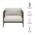 thumbnail image 2 of Northlake Outdoor Patio Teak Armchair in Weathered Gray White, 2 of 10
