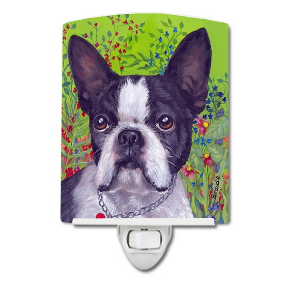Boston Terrier Jungle Ceramic Night Light