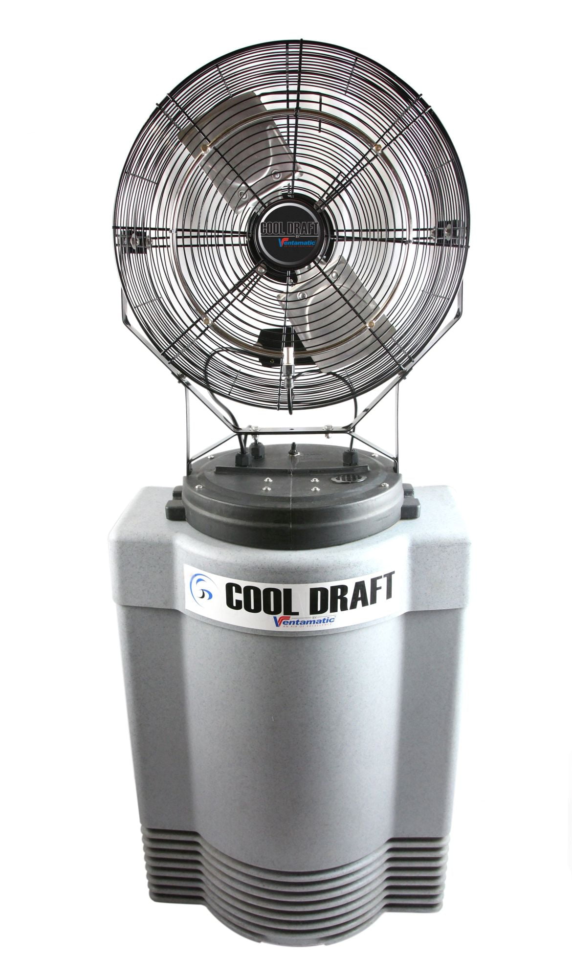 Cool Draft Cdmp1840 24" Wide 3500 Cfm 40 Gallon Misting Fan Grey