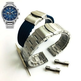 Pack of 2 Steel Bracelet & Silicone Replacement Watch Band